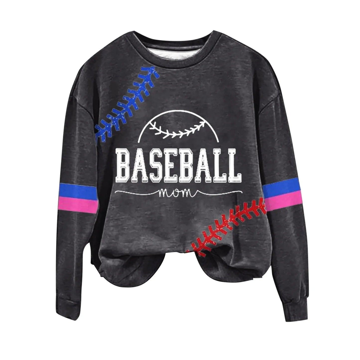 Women's Baseball Printed Crew Neck Multi Color Front Zip Athletic Jacket Ladies Hoodies with Zipper Banded Sweatshirt Women - Torrster