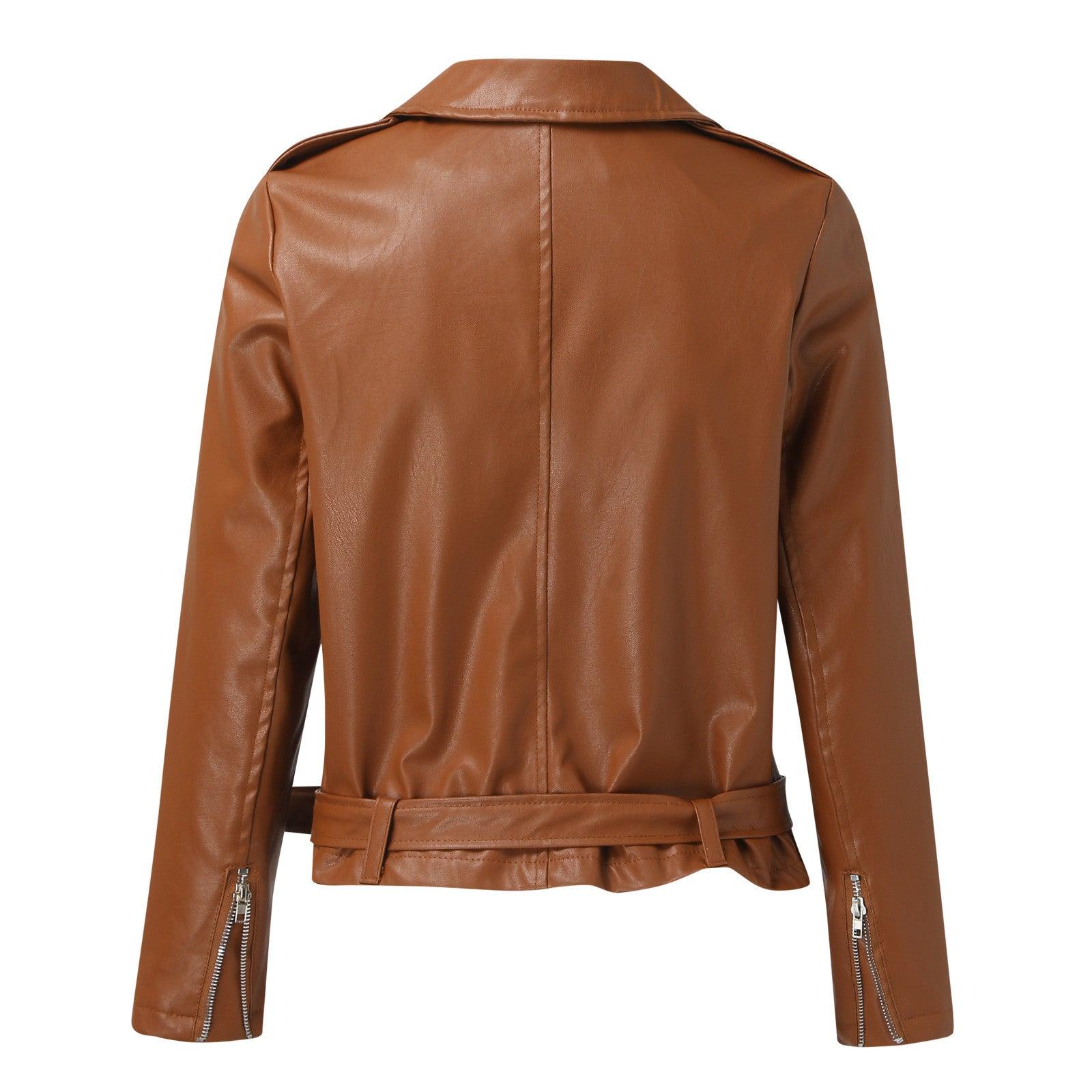 Plus Size 5XL Faux Leather Jacket Women Casual PU Loose Motorcycle Jackets Female Chic Short Jacket Coats Ladies Slim Coats - Torrster