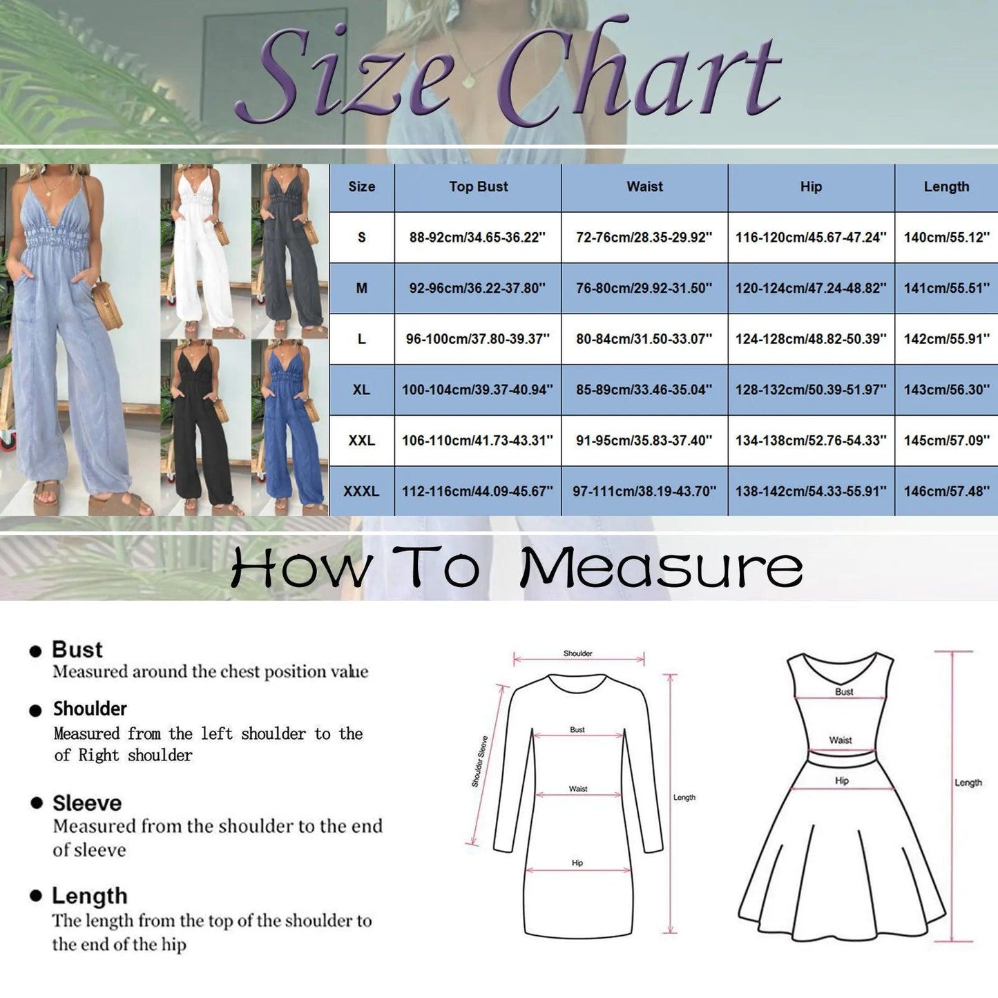 Women's Casual Fashion Denim Jumpsuit Summer Adjustable Waist Loose Fit Wide Leg Playsuit Drawstring Cuffs Backless Jumpsuit - Torrster