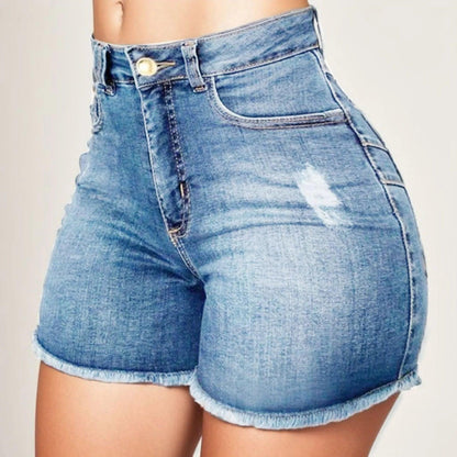 2024 Women's Summer High Waisted Mini Denim Shorts Sexy Ladies Club Party Wear Slim Bodycon Short Jeans Chic Denim Skirt Female - Torrster