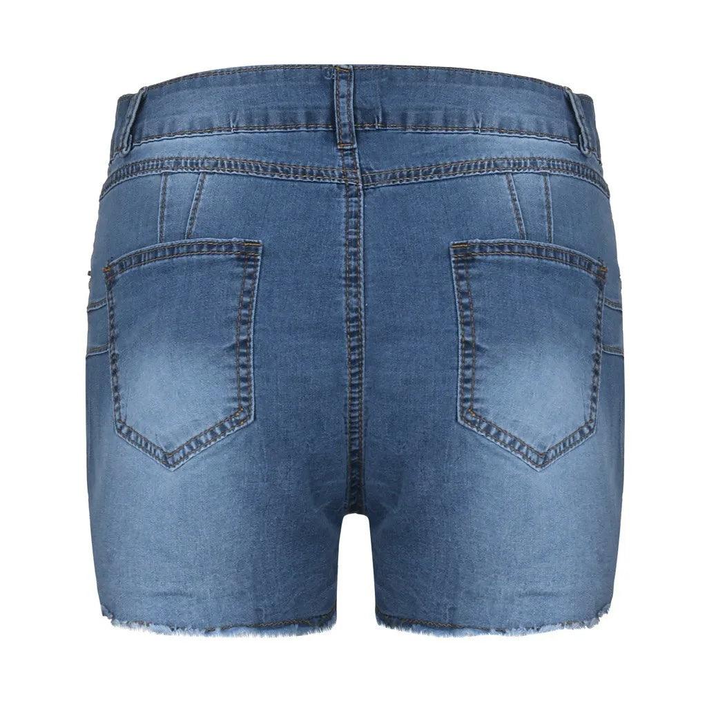 2024 Women's Summer High Waisted Mini Denim Shorts Sexy Ladies Club Party Wear Slim Bodycon Short Jeans Chic Denim Skirt Female - Torrster