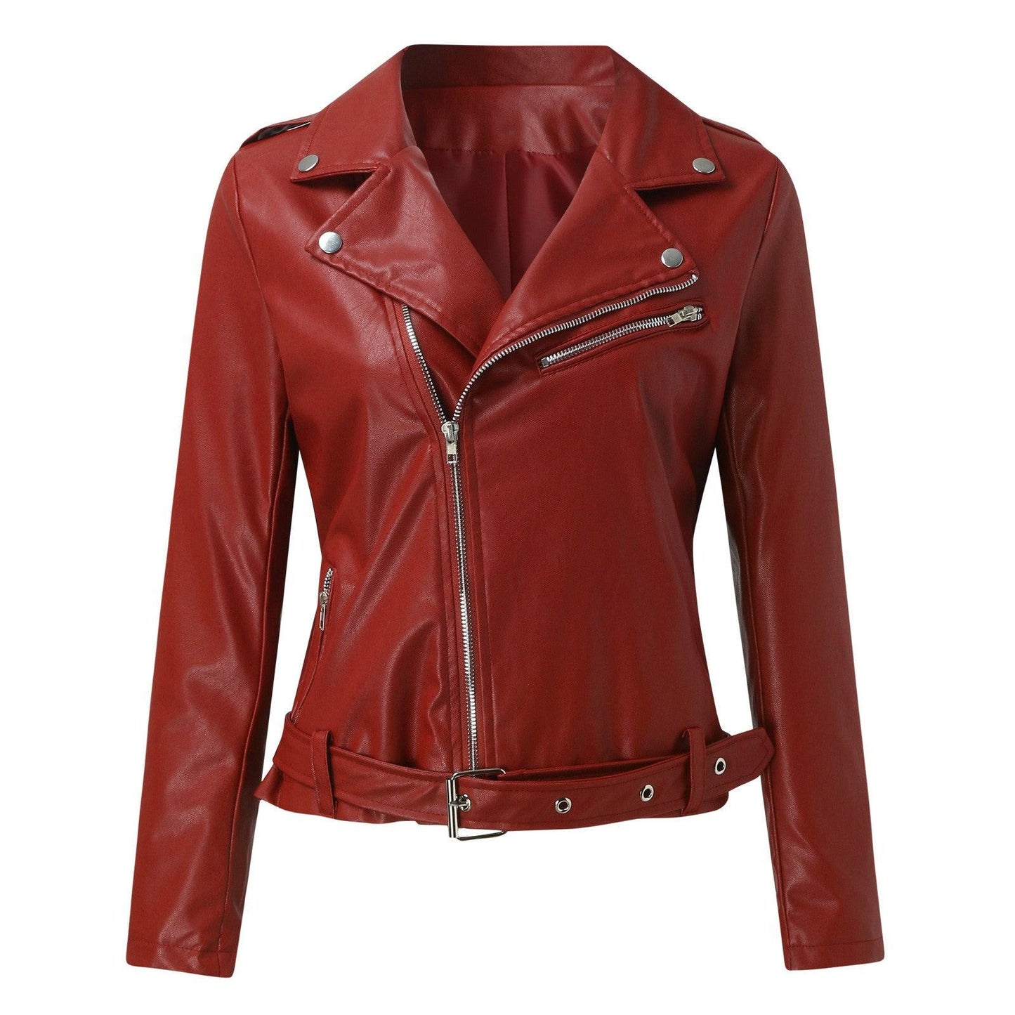 Plus Size 5XL Faux Leather Jacket Women Casual PU Loose Motorcycle Jackets Female Chic Short Jacket Coats Ladies Slim Coats - Torrster