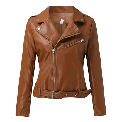 Plus Size 5XL Faux Leather Jacket Women Casual PU Loose Motorcycle Jackets Female Chic Short Jacket Coats Ladies Slim Coats - Torrster