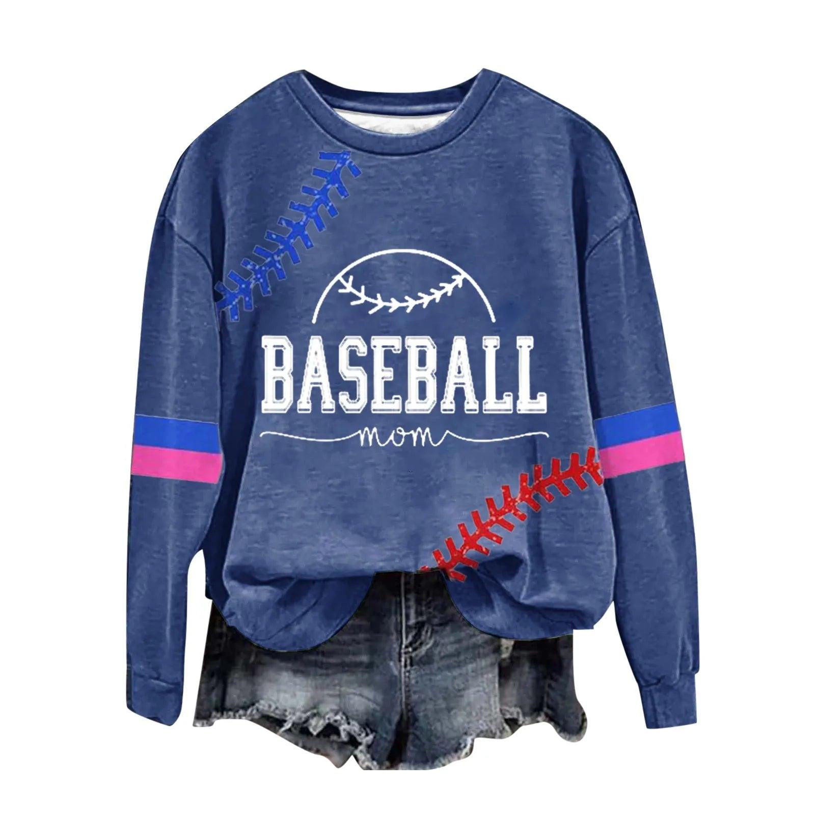 Women's Baseball Printed Crew Neck Multi Color Front Zip Athletic Jacket Ladies Hoodies with Zipper Banded Sweatshirt Women - Torrster